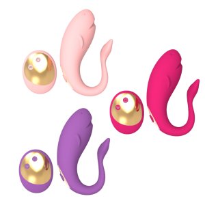 Fancialtoys HB1802 Little Whale Vibrator, Insertion Female Masturbator, AV Stick, Adult Sex Products, Sex Toys - With Remote Control