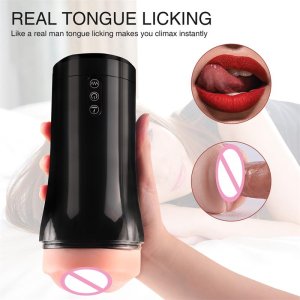 Fancial Sharon Tongue Licking Vibration Masturbation Cup ( SQ-MA70052 )