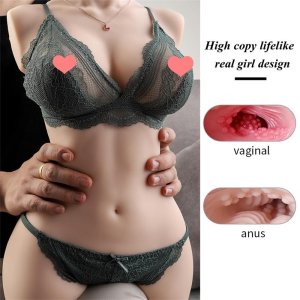 Fancial 19.16 LB Realistic Sex Doll Female Torso Adult Men Pleasure Toy, Silicone Male Masturbators Pussy Men Masturabation Toy with Realistic Vagina Anal Big Breast - 11.02 * 17.13 inch ( SQ-MA20026 )