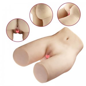 Fancial 22 LB Male Masturbator Sex Toy with Tight Ribbed Vaginal & Anal Canal, Butt & Pussy with Hermetic Seal for Max Suction-12.2*10.62 inch ( SQ-MA30014 )
