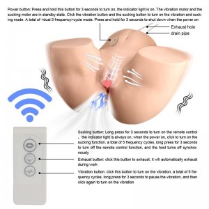 Fancial 22 LB Sex Doll Male Masturbators Toys Realistic Butt Pocket Pussy Ass Male Sex Toys for Men, 1:1 Scaled Female Torso Hip Adult Toys Love Dolls with Vaginal Anal Doggy Sex-12.6*15.75*8.66 inch(SQ-MAS50056V)