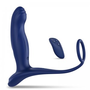 Fancial Vibrating Prostate Massager Anal Vibrator - 10 Patterns Anal Plug with Cock Ring, G-spot Vibrator with Remote, Adult Sex Toys for Men, Women and Couple Pleasure (K2)