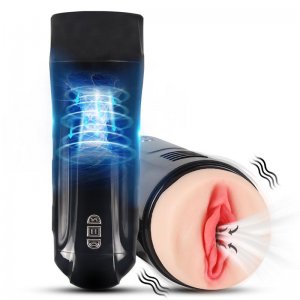 Fancial Automatic Male Masturbator Cup, Sucking Male Masturbators with 5 Suction Modes and 7 Vibration Modes, Vibrating Male Sex Toy for Men Masturbation (DD)