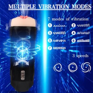 Fancial Automatic Male Masturbator Cup, Sucking Male Masturbators with 5 Suction Modes and 7 Vibration Modes, Vibrating Male Sex Toy for Men Masturbation (DD)
