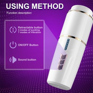 Fancial Automatic Male Masturbator Cup, Sucking Male Masturbators with 3 Suction Modes and 7 Vibration Modes, Vibrating Male Sex Toy for Men Masturbation ( SQ-MA70055 )