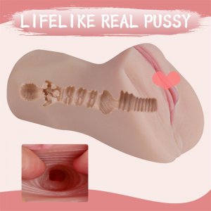 Fancial Male Masturbators Adult Sex Toys with Realistic Textured Mouth Vagina (LGL)