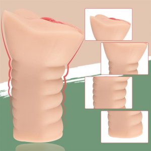 Fancial Male Masturbators Adult Sex Toys with Realistic Textured Mouth Vagina, Men's Pocket Pussy Blowjob Stroker Anal Play Sex Toys for Men Masturbation (MD)