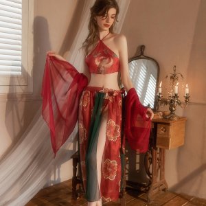 Fancial Women Lace Lingerie Babydoll Dress Strap Chemise Sleepwear Sexy Nighty (1666)