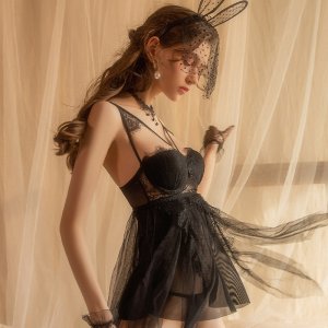 Fancial retro lace suspender skirt (1656)