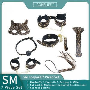 7PCS SM Toys for Couple Sex Bondaged Bed Restraints Tied Down Wrist and Ankle Sex Swing Hanging Sling Adjustable Neck and Leg Loop BDSM Kit Sexy Swing Sex Restraintants Set (SM03)