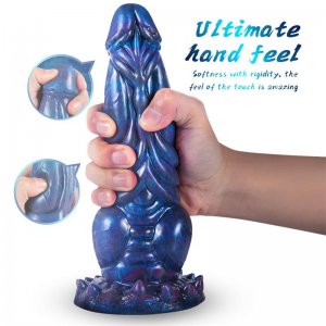 Fancial Realistic Dildo Neat and Unique, 9.44 inch Colorful Dildo with Strong Suction Cup for Hands-Free Play Adult Sex Toys for Women Men and Couples (SQ-WBD10130)