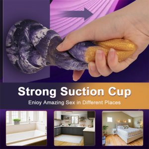 Fancial Anal Suction Cup Dildo, Ultra-Soft Suction Dildo for Women Men Gay Hands-Free Use, Lifelike Large Adult Toys, 8.46 inch Big Dildo Animal Monster Tentacle(SQ-WBD10108)