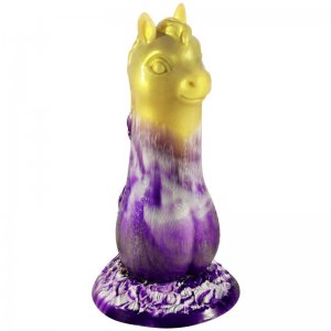 Fancial Multi Color Silicone Made Colorful Thick Big Dildo Toy Bumpy Syle Massive Suction Color Mixed, Chinese Zodiac Signs--Horse(SQ-WBD10162)