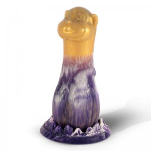 Fancial Multi Color Silicone Made Colorful Thick Big Dildo Toy Bumpy Syle Massive Suction Color Mixed, Chinese Zodiac Signs--Monkey(SQ-WBD10164)
