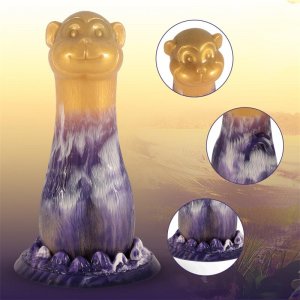 Fancial Multi Color Silicone Made Colorful Thick Big Dildo Toy Bumpy Syle Massive Suction Color Mixed, Chinese Zodiac Signs--Monkey(SQ-WBD10164)